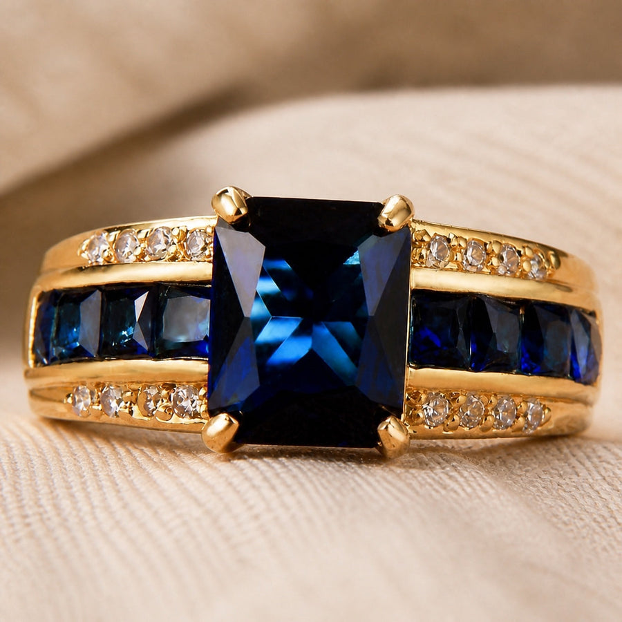 Sapphire Velvet Petal Ring