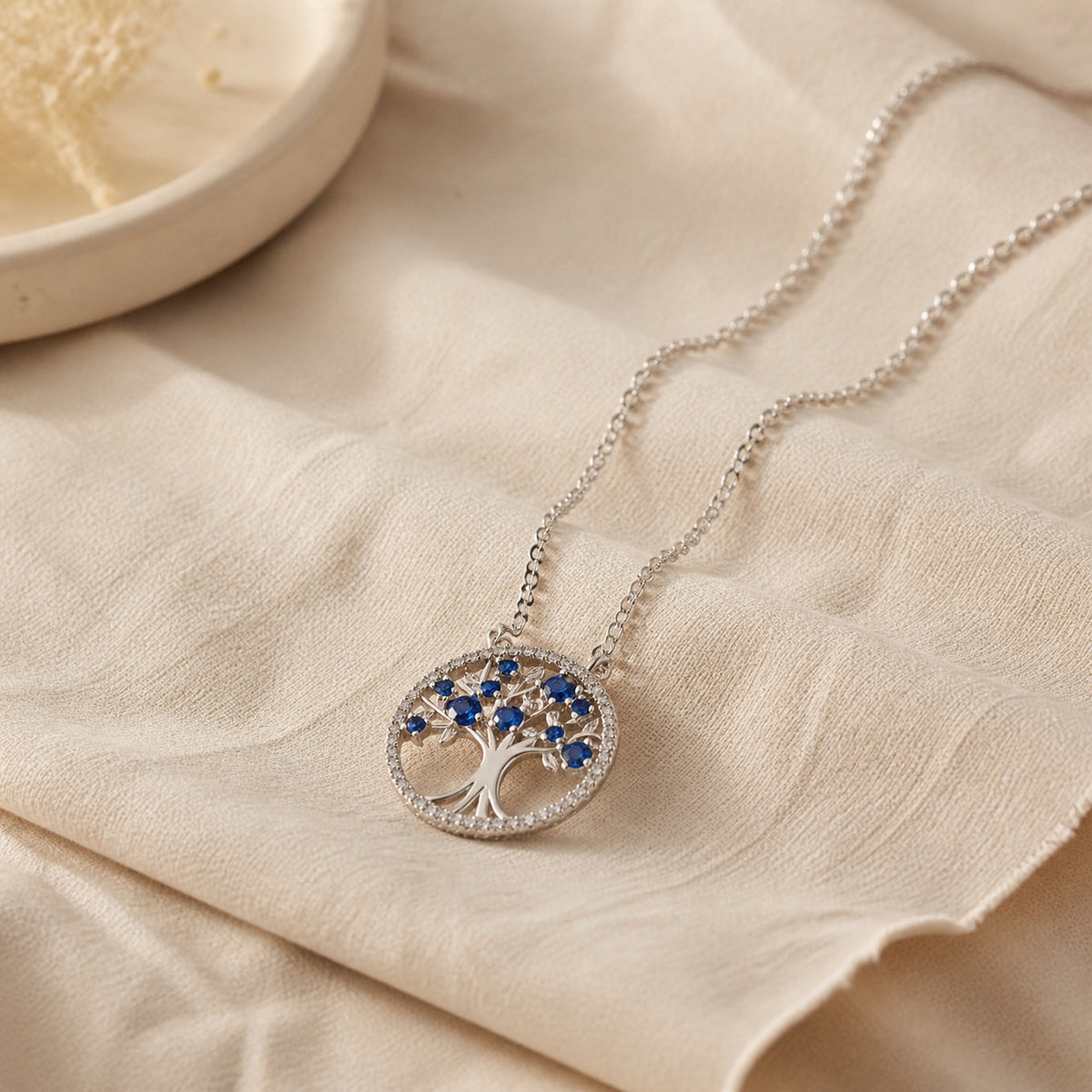 Tree of Life Sapphire Necklace