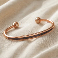 Verdant Ball-End Copper Cuff Bracelet