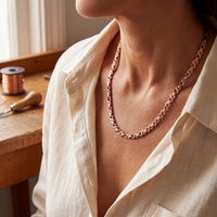 Cedar Rope Chain Copper Necklace