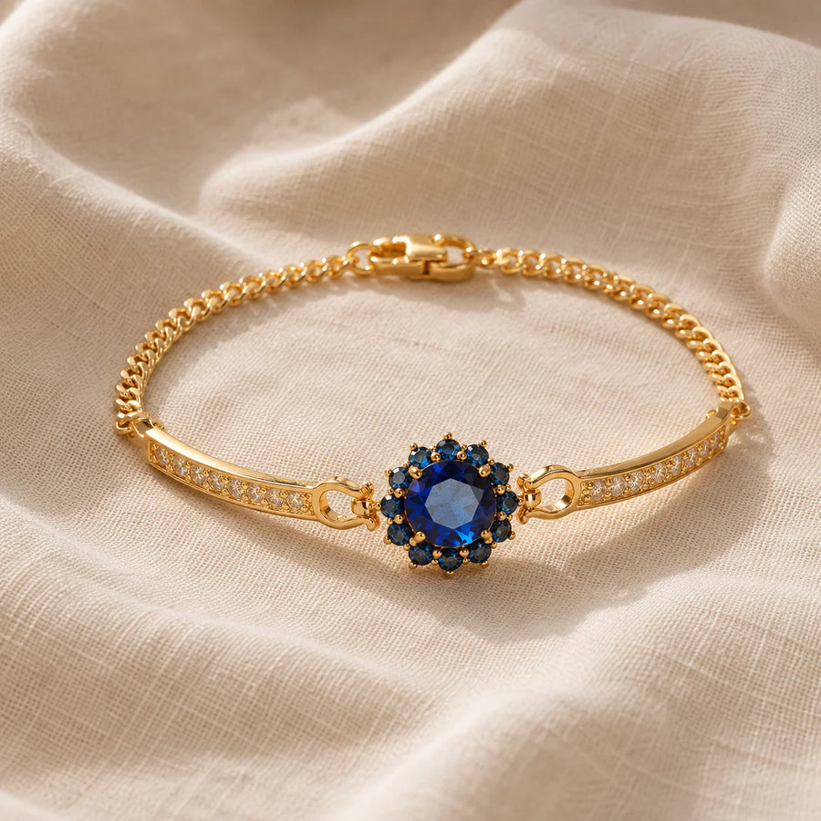Prestigious Crystal Blue Zirconia Bracelet