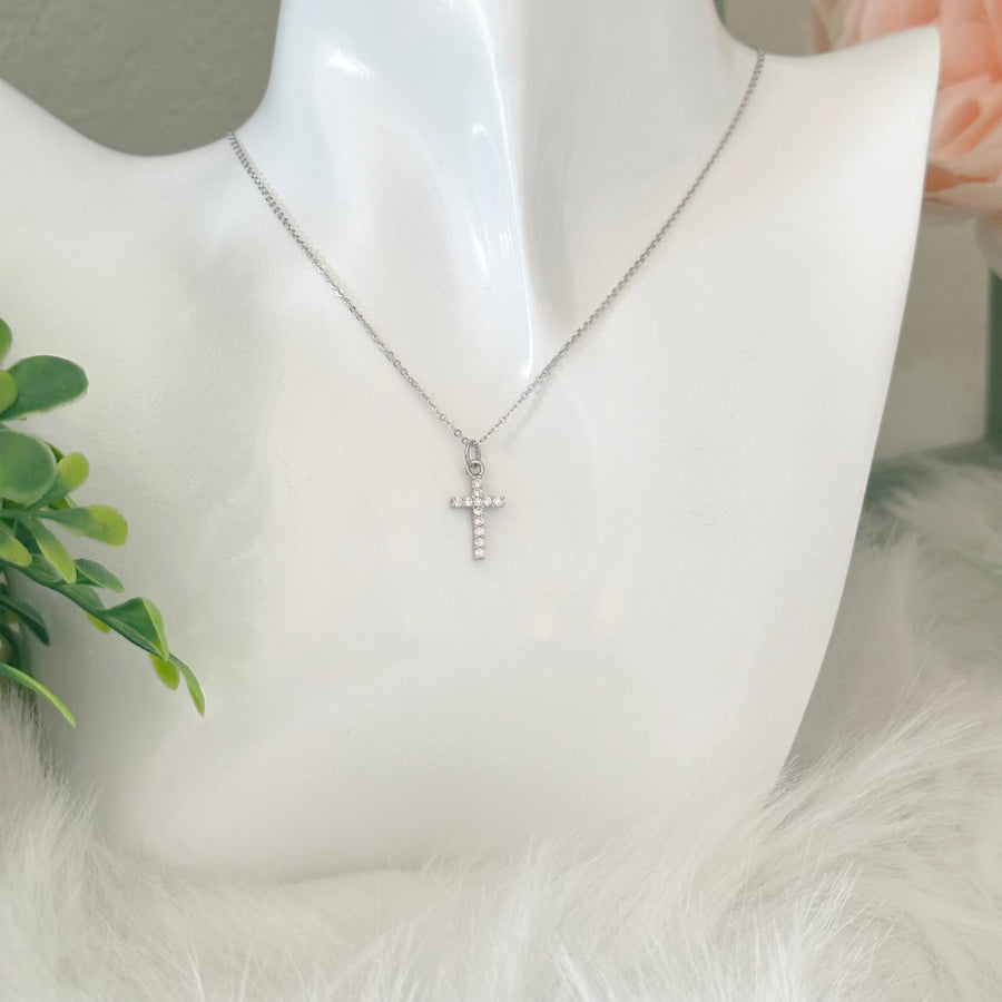 Jianna Silver Cross Necklace