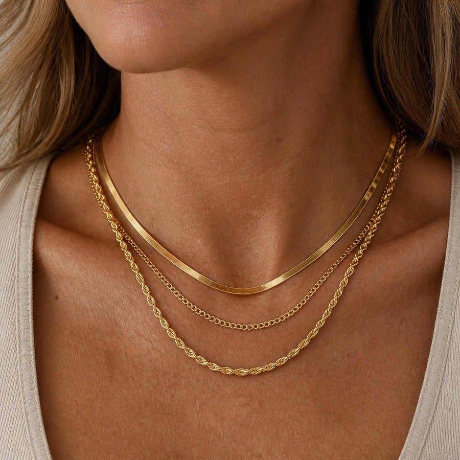 Sovereign Layered Gold Necklace