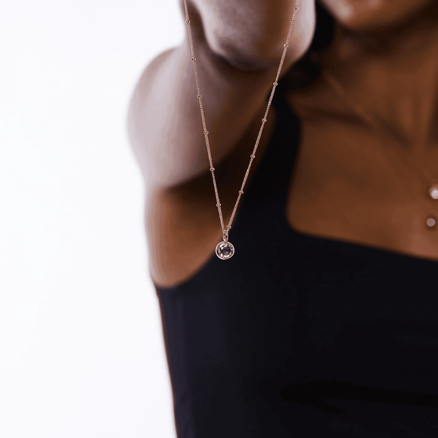 Luminous Circle Gemstone Necklace