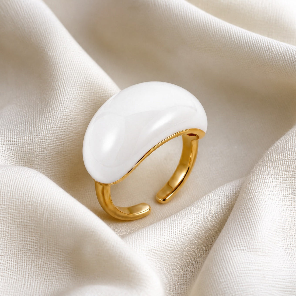 Lava Drop SS Enamel Ring
