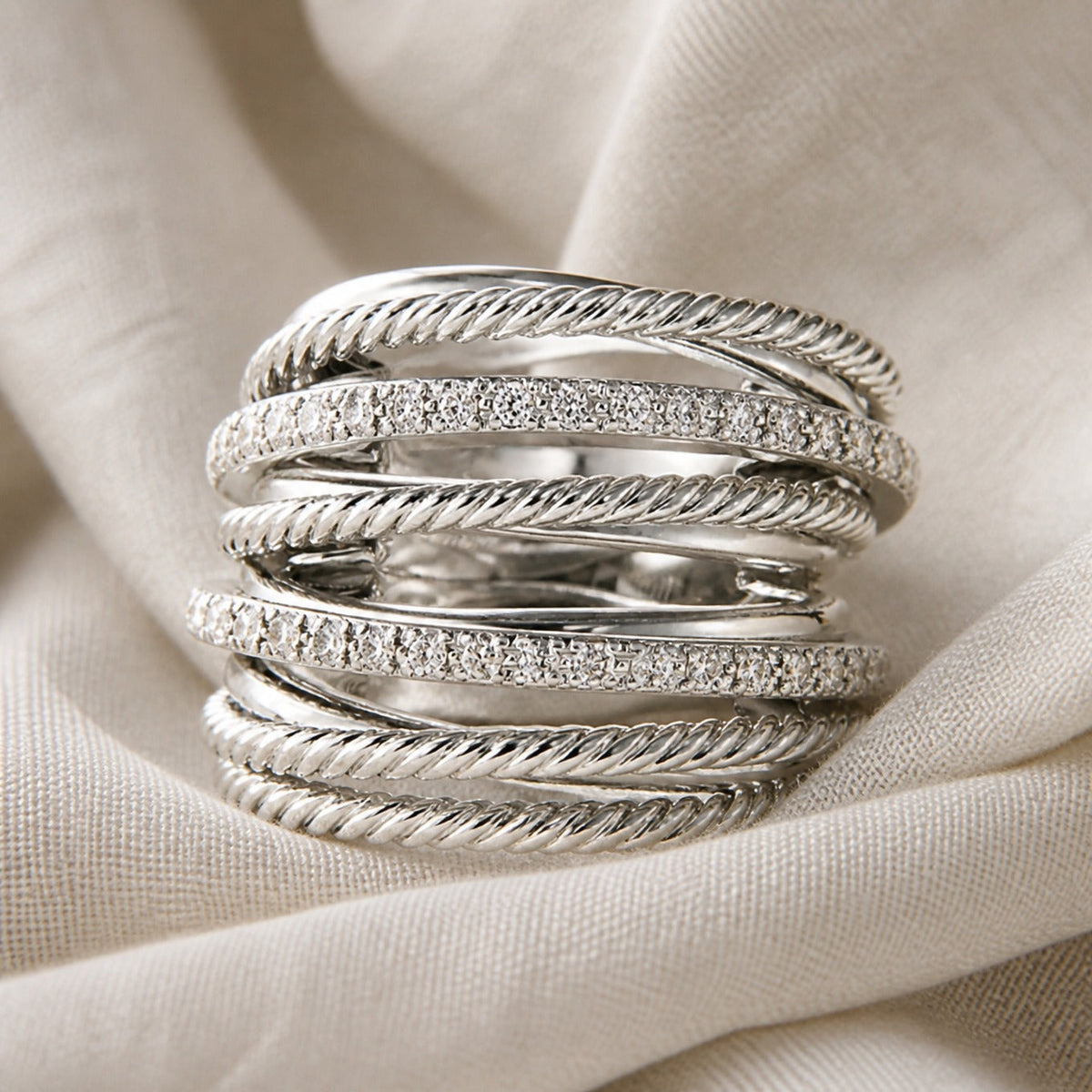 Layered Zirconia Cross Ring