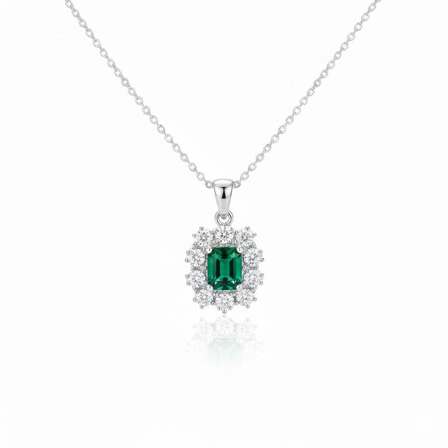 Vintage Emerald Crystal Necklace