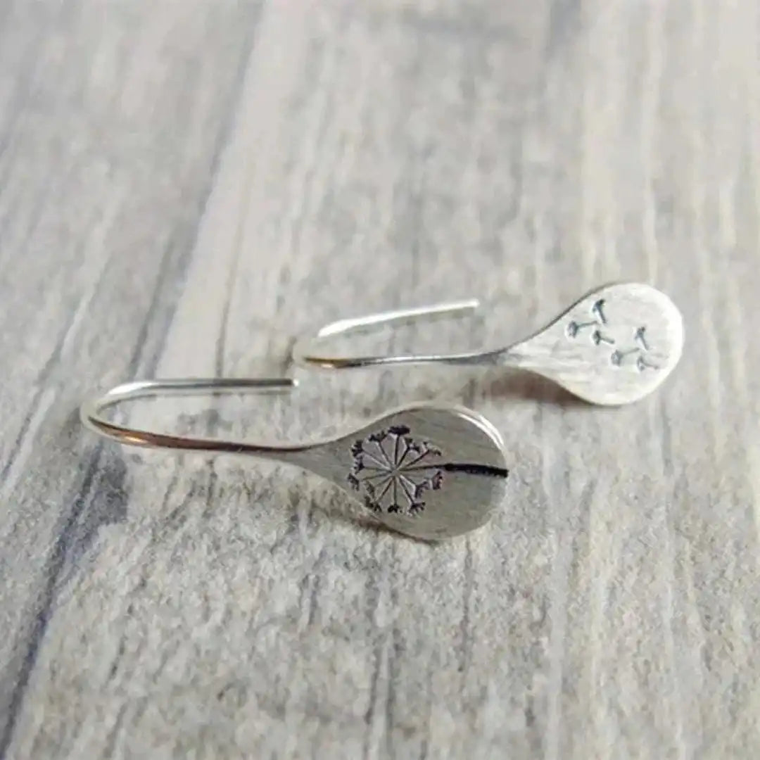 Vintage Silver Flower Earrings