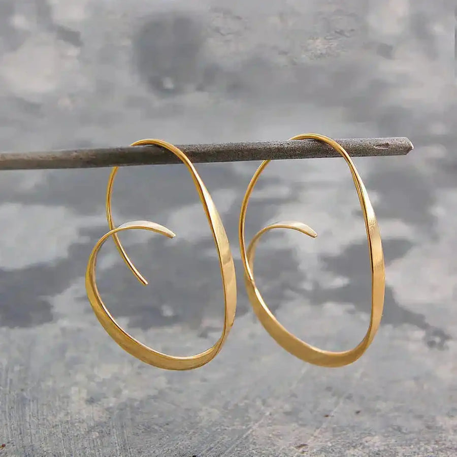 Open Spiral Drop Earrings