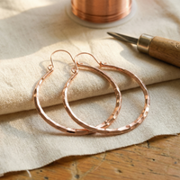 Willow Large Thin Copper Hoop Earrings