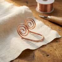 Helix Spiral Copper Hand Ring