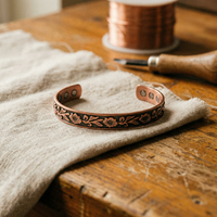 Trellis Antiqued Vine Copper Cuff Bracelet
