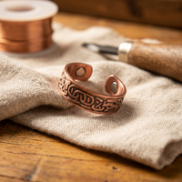 Burr Celtic Scroll Copper Ring