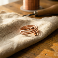 Silt Coiled Wire Copper Ring