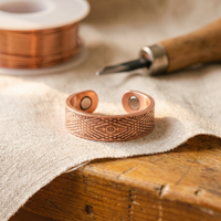 Holt Textured Wide Copper Ring