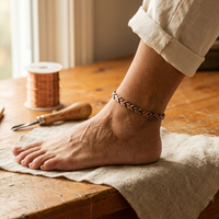 Dune Braided Copper Anklet