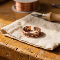 Grid Lattice Copper Ring
