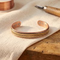 Harvest Rope Centre Copper Cuff Bracelet