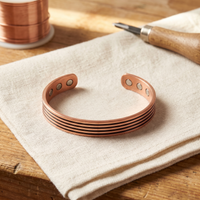 Sage Triple Ridge Copper Cuff Bracelet