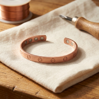 Bolt Slim Smooth Copper Cuff Bracelet