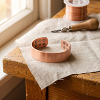 Anvil Wide Smooth Copper Cuff Bracelet