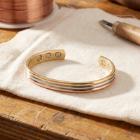 Fell Tri-Tone Triple Band Copper Cuff Bracelet