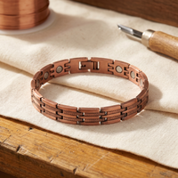 Pike Men's Panel Link Copper Bracelet