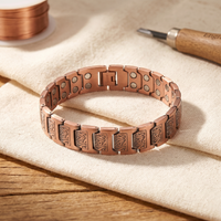 Glen Men's Textured Link Copper Bracelet