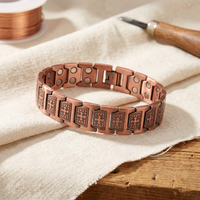 Gale Men's Panel Link Copper Bracelet