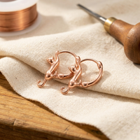 Aria Wire Swirl Copper Drop Earrings