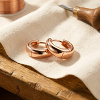 Linnet Smooth Huggie Copper Hoop Earrings