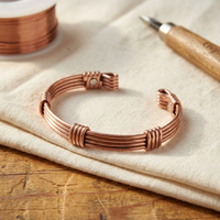 Sere Wrapped Wire Copper Cuff Bracelet