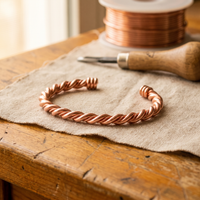 Tensor Twisted Rope Copper Cuff Bracelet