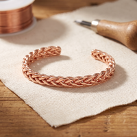 Bramble Chunky Braided Copper Cuff Bracelet