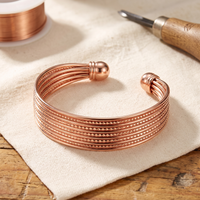 Swift Stacked Wire Copper Cuff Bracelet