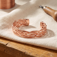 Wisp Woven Wire Copper Cuff Bracelet