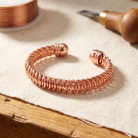 Gust Coiled Wire Copper Cuff Bracelet