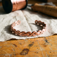 Loom Chunky Braided Copper Cuff Bracelet