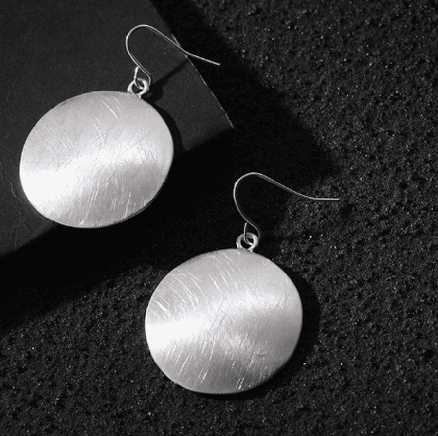Retro Gold Record Earrings