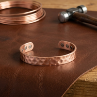 Meridian Hammered Copper Cuff Bracelet